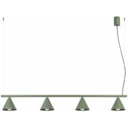 Sollux Lighting Araña verde oliva acero alt. 215 cm