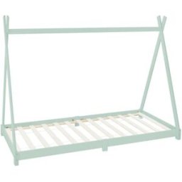 ML-Design Cama infantil tipi 90x200cm color menta con listones de madera
