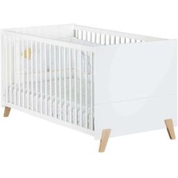 Baby Price Cama convertible 140x70 - little big bed sobre patas de madera blanca