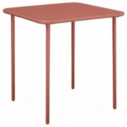 sweeek Mesa de jardín bistró de acero, 2 plazas, 70cm, terracota