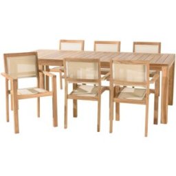 MACABANE Conjunto de salón de jardín para 8/10 personas