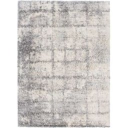 Tapiso Alfombra de salón crema gris oscuro rayas shaggy 80 x 150 cm