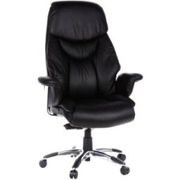 hjh OFFICE Sillón alta gama piel sintética negro