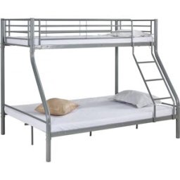Habitat & Jardin Camas litera gris 200 x 145 x 160 cm