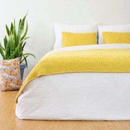 Casa da Laura Funda nórdica rayas 100% algodón blanco cama 105 cm (180 x 220 cm 1