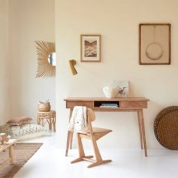 Tikamoon Escritorio infantil de acacia maciza