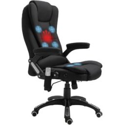 Maison Chic Silla de oficina de poliéster negro de 68x72x120 cm.