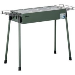 Outsunny Barbacoa de carbón 94x39x70 cm verde oscuro