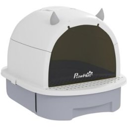 Urban Cocon Arenero para gatos tipo domo con cajón y pala - Gris.