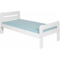 ID Kids Cama infantil madera maciza blanco 90x190 cm