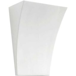 ORESTELUCHETTA Aplique de cerámica blanca cm. Largo 19,5 x fondo 11 x alto 26
