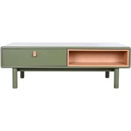 NIYLO Mesa de centro de mdf verde 120x60x40 cm