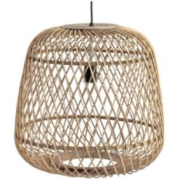Fijalo Lampara techo ratán 44x44x41 natural marrón claro