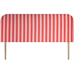 RNT by Really Nice Things Cabecero tapizado terciopelo a rayas rojas y rosas 160x97cm