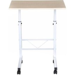 OKWISH Mesa auxiliar maple de acero ajustable 60x40x68-78 cm