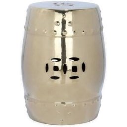 Safavieh Taburete de jardin en ceramica dorada