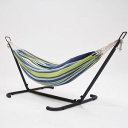 Concept Usine Hamaca con soporte de 26 m con lona de poliéster azul y verde