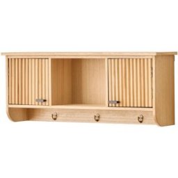 Nordlys Perchero de pared en madera con 2 puertas
