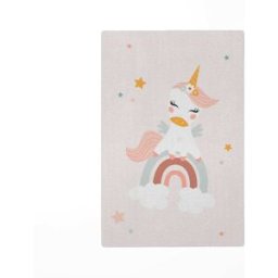 Decochic Alfombra de juego infantil unicornio 1 rosa 85x130cm