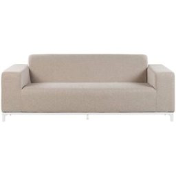 Beliani Sofá de jardín 2 plazas beige