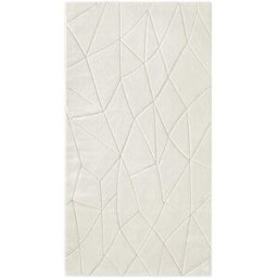 Wecon Home Alfombra en relieve con efecto óptico blanco roto 80x150