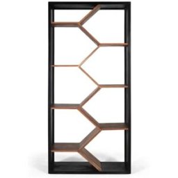 GINER Y COLOMER Librería de madera de mango con un diseño contemporáneo y geométrico