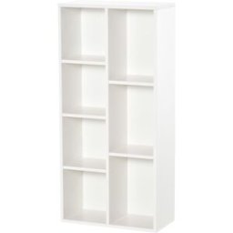 Homcom Estantería para libros 50x24x106 cm blanco