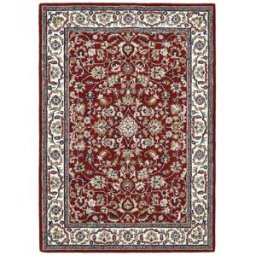 THEKO Alfombra de diseño oriental roja acolchado a mano 140x200 cm