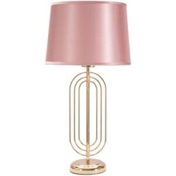 Mauro Ferretti Lámpara de metal dorado con pantalla rosa ø cm 28x55