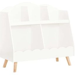 SoBuy Librería infantil mediano para niños con 3 estanterías blanco