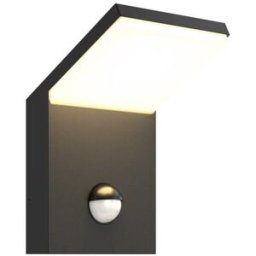 Lucande Lámpara de pared exterior de aluminio gris