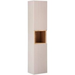 Petits meubles Columna de pared 2 puertas paneles de melamina y mdf cachemira