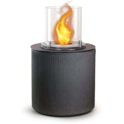 Chimenea bioetanol divina fire de hierro fundido gris d.36 x h56 cm