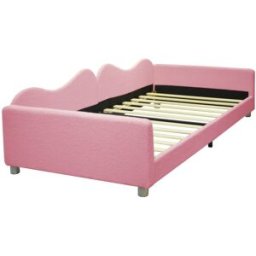 OKWISH Cama infantil rosa de tejido lammfell-optik multifuncional 90x200 cm