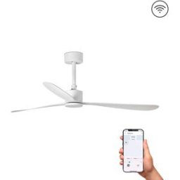 FARO BARCELONA Ventilador sin luz abs blanco mate 132x132x27 cm