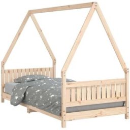 Maison Chic Cama individual infantil madera maciza de pino marrón 90x190 cm