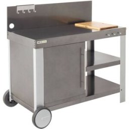Cook in Garden Carrito para plancha de acero color plata