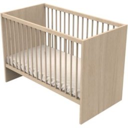 Sauthon Cuna de madera, 120x60cm, decoración roble suave