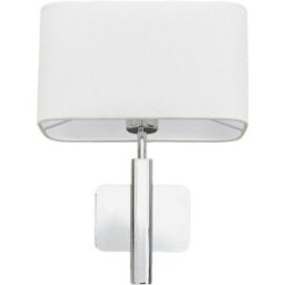 Lucande Lámpara de pared de textura, tela, tejido, seda plateado