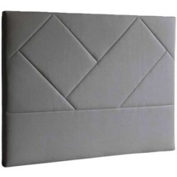 Home Heavenly Cabecero tapizado en tela gris de diseño rayado 150 x 6 x 120 cm