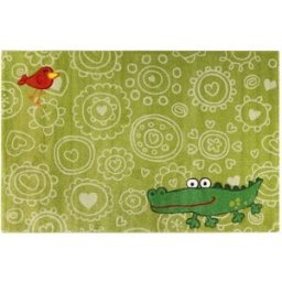SIGIKID Alfombra para los niños, con diseño de cocodrilo verde 120x170