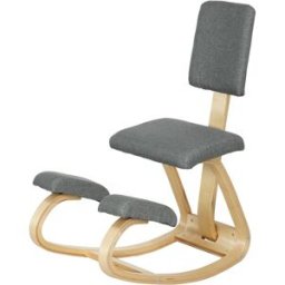 Maison Chic Silla de oficina de madera de abedul gris 84x51x93 cm.