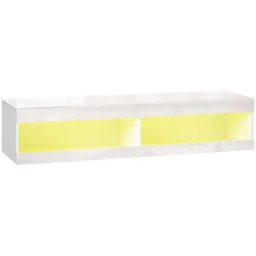 Homcom Mueble tv suspendido 140x40x30 cm blanco brillante