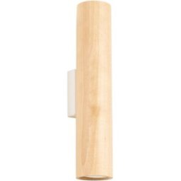 Sollux Lighting Lámpara de pared madera natural/blanco madera/acero alt. 30 cm