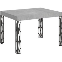 Itamoby Mesa extensible 70x100/194 cm efecto madera gris cemento, hierro