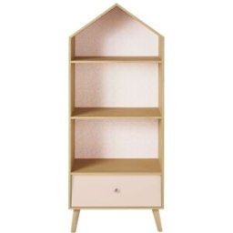 Maisons du Monde Librería casa infantil rosa y blanca