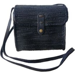My Bliss Home Bolso bandolera ratán negro