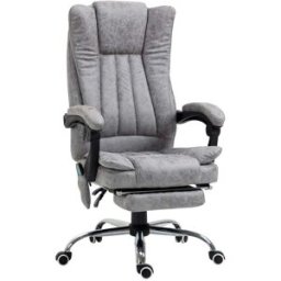 Vinsetto Silla oficina masaje 62x67x120 cm gris