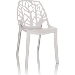hjh OFFICE Silla de exterior plástico blanco