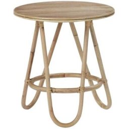 BERAH GETAH Mesa auxiliar de ratán redonda